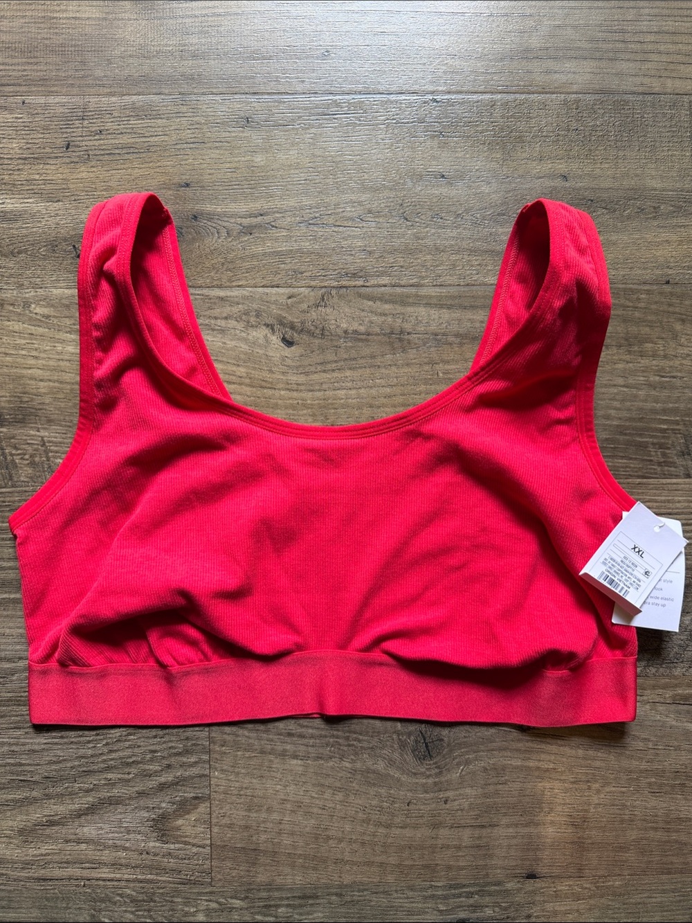 Auden Scoop Neck Seamless Sports Bra - Bright Red
